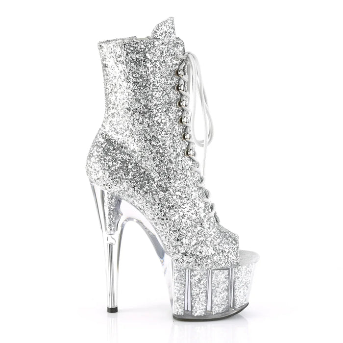 Tacones Pleaser ADORE-1021G Plata Purpurina Gliteer