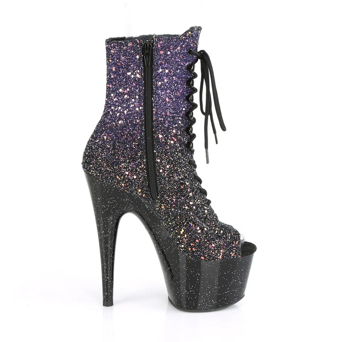 Tacones Pleaser ADORE-1021OMBG Morado Purpurina Negro