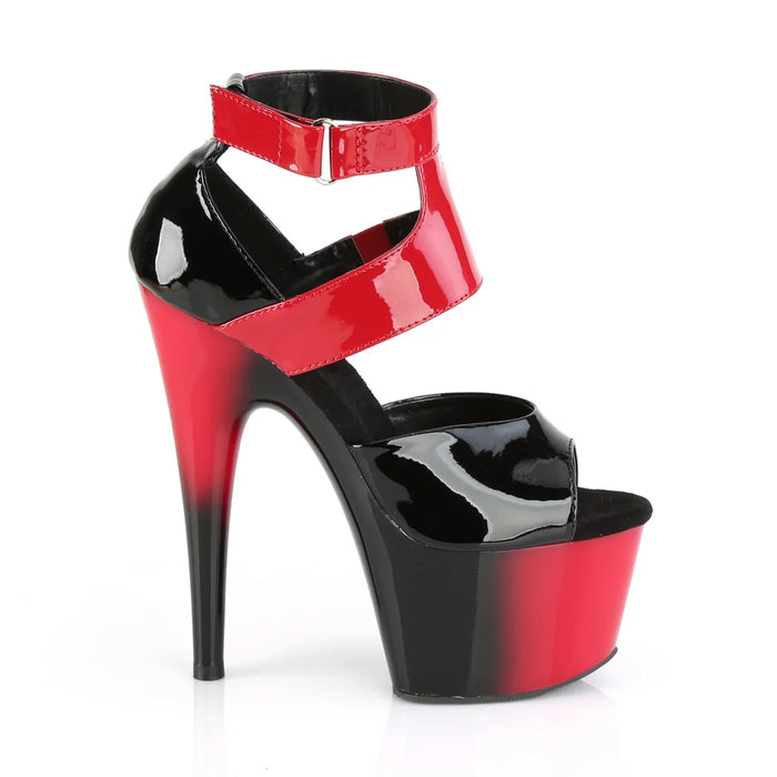 Tacones Pleaser ADORE-700-16 Negro Rojo Charol