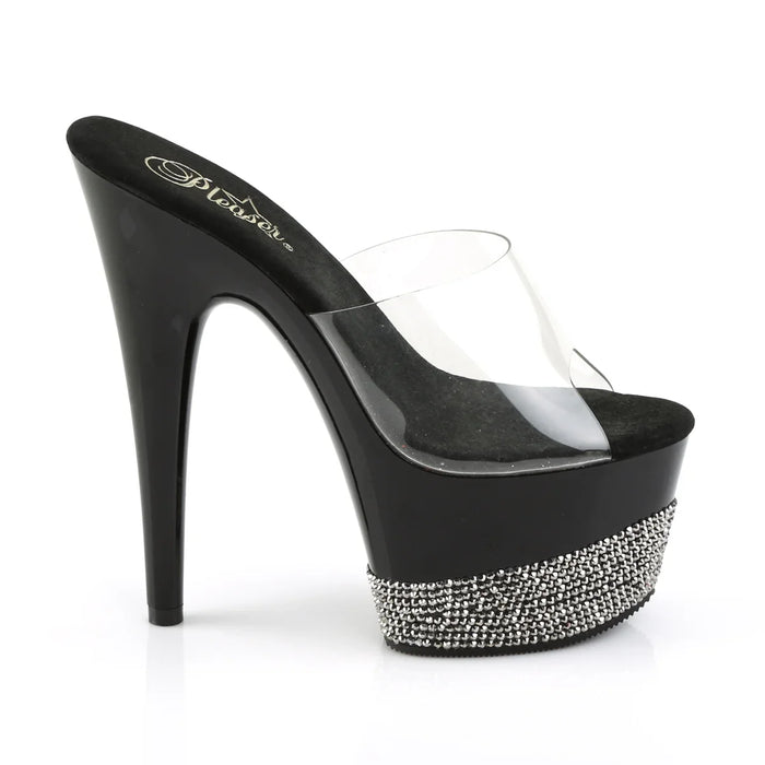 Tacones Pleaser ADORE-701-3 Transparente Negro Pewter