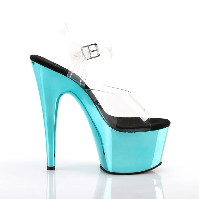Tacones Pleaser ADORE-708 Transparente Turquoise Cromo