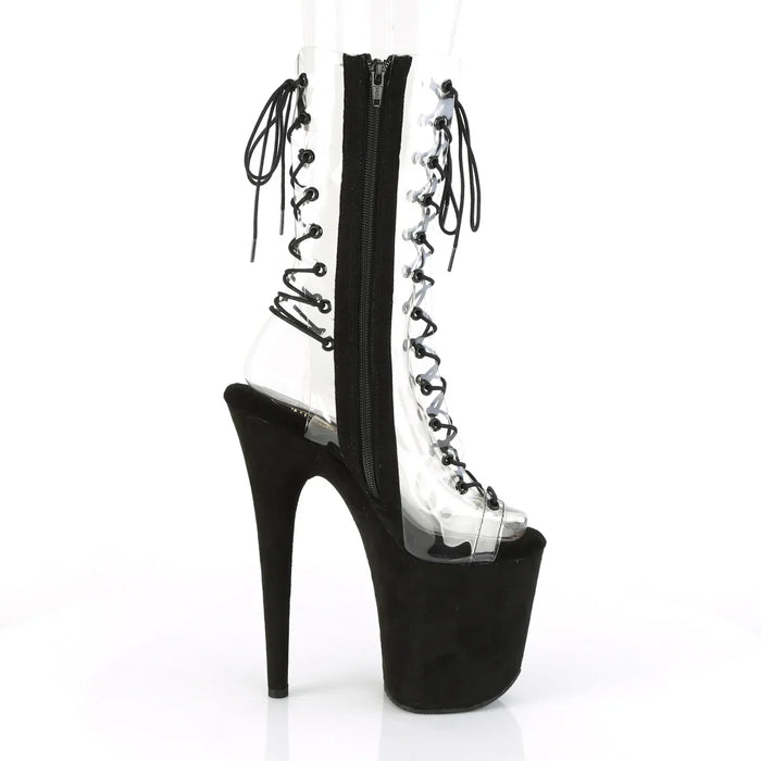 Tacones Pleaser FLAMINGO-800-60FS Transparente Negro Faux