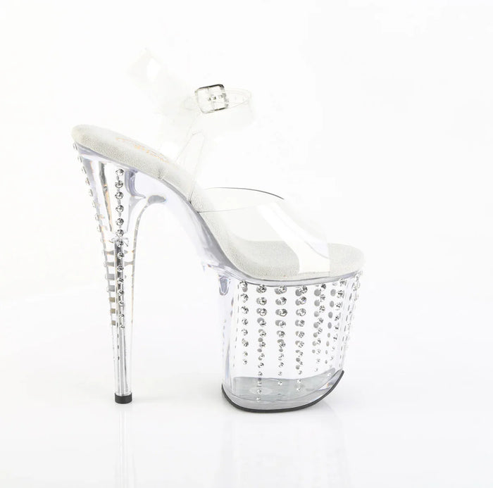 Tacones Pleaser FLAMINGO-808TDRS Transparente Plata