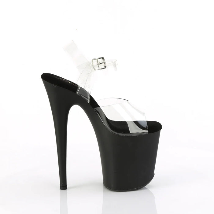 Tacones Pleaser FLAMINGO-808TGRS Transparente Negro Rojo