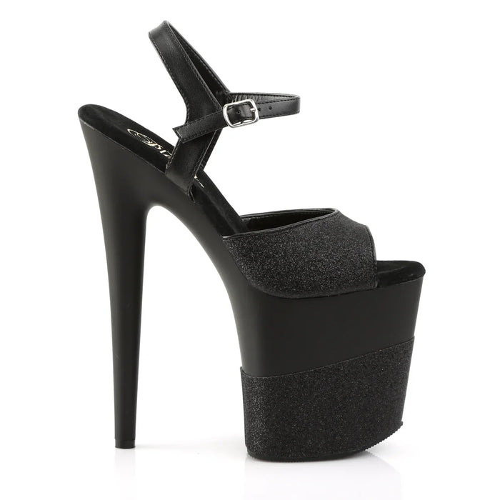 Tacones Pleaser FLAMINGO-809-2G Negro Purpurina