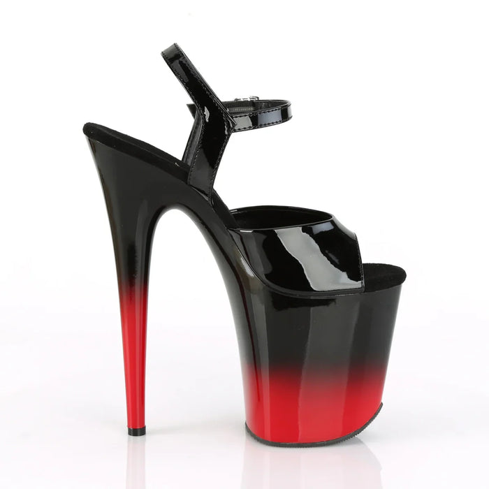 Tacones Pleaser FLAMINGO-809BR-H Negro Charol Rojo