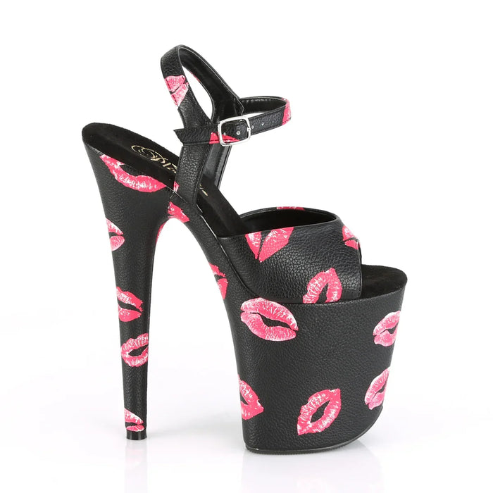 Tacones Pleaser FLAMINGO-809KISSES Negro Piel Sintética