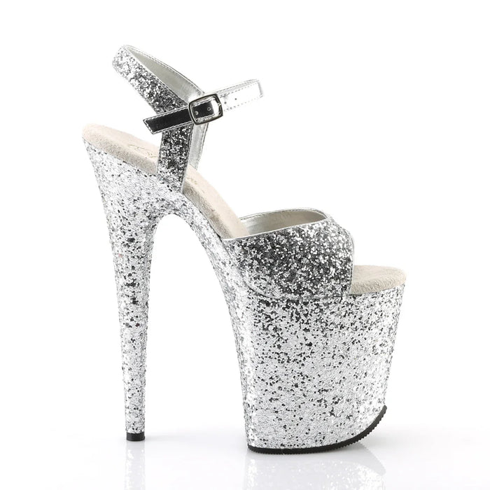 Tacones Pleaser FLAMINGO-810LG Plata Gltr
