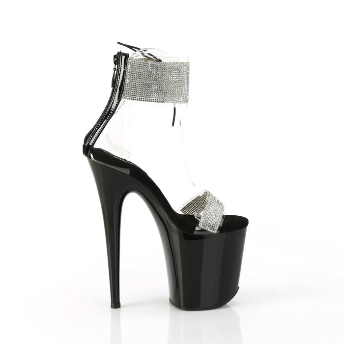 Tacones Pleaser FLAMINGO-827RS Transparente Negro
