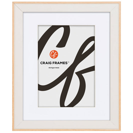 Acoustic 0.875", Matted Classic White Picture Frame