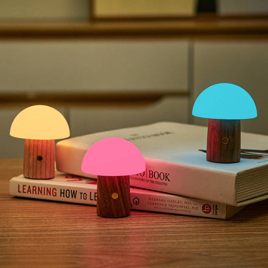 Gingko Design Alice Mushroom Lamp in super mini size, featuring a ceramic mushroom shape with a soft glowing light.