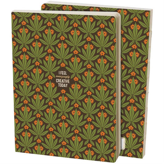 Questionables brand notepad with creatively designed pages and a colorful cover, perfect for journaling and note-taking.