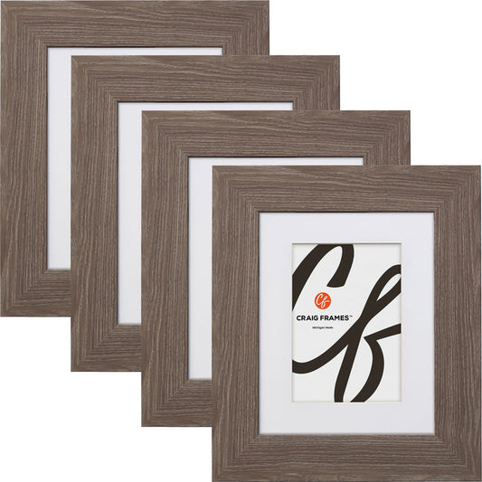 American Barn 2", Matted Farmhouse Gray Picture Frame - 4 Piece Set