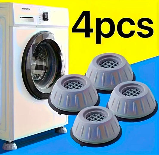 Anti-Vibration Washing Machine Pads – 4pcs | Non-Slip Rubber Feet | Noise Reducer | Universal Fit