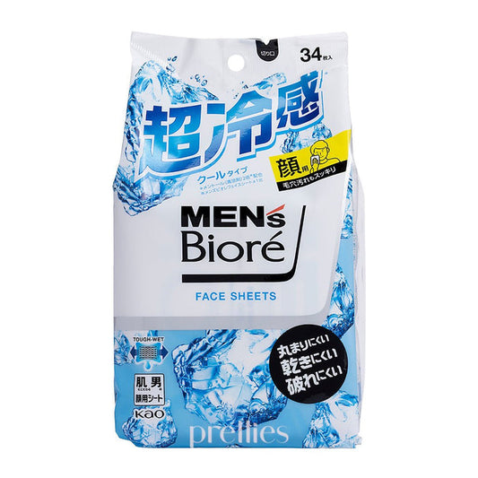 BIORE Men's Facial Cleansing Wipes 34pcs (Cool Type)