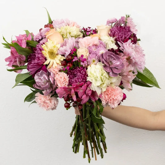 Chickadee Flower Bouquet Hand - Image