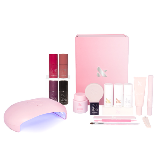 Bonus Fall Gel System featuring five seasonal gel polish shades and manicure tools for long-lasting at-home nail care