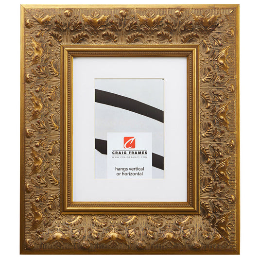 Borromini 3.5", Matted Gold & Bronze Picture Frame