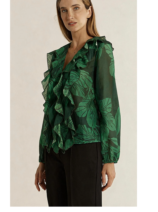 Botanical glam blouse