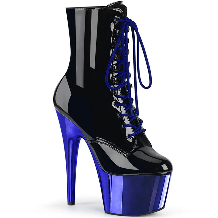 Botas Pole Dance PLEASER ADORE - AZUL CROMADO