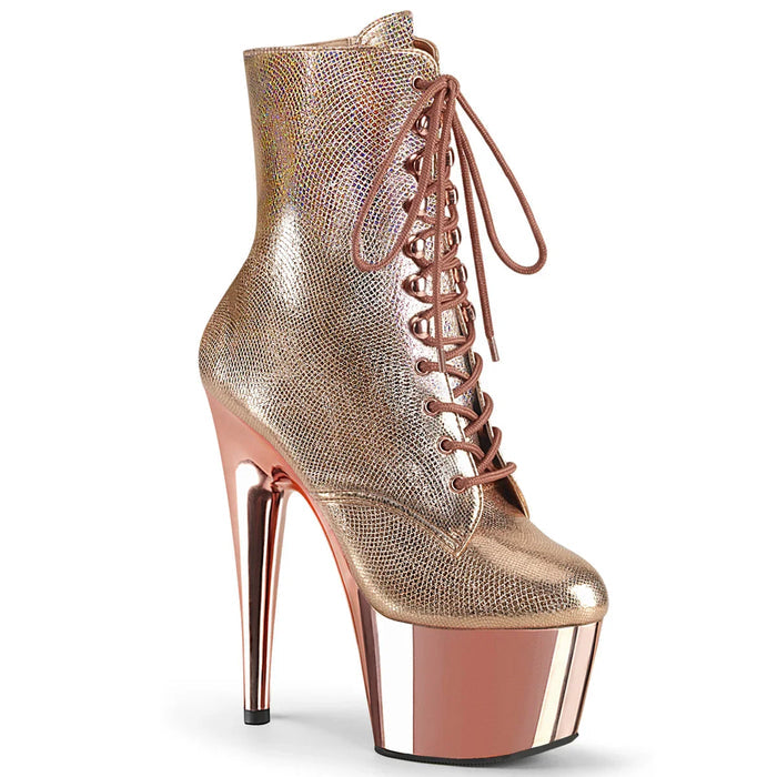 Botas Pole Dance PLEASER ADORE - ORO CROMADO