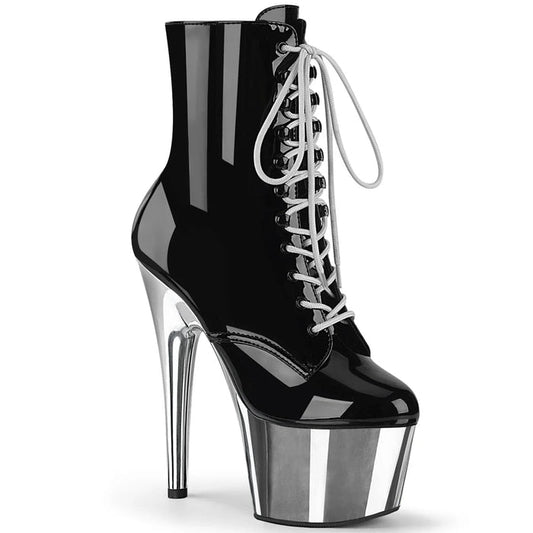 Botas Pole Dance PLEASER ADORE - PLATA CROMADO
