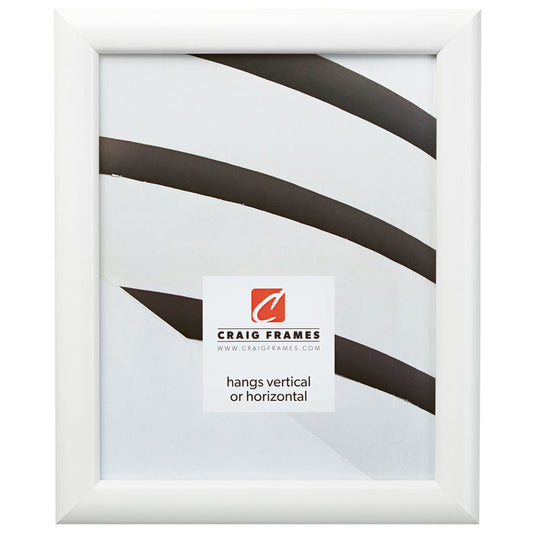 Bullnose 1", Satin White Picture Frame