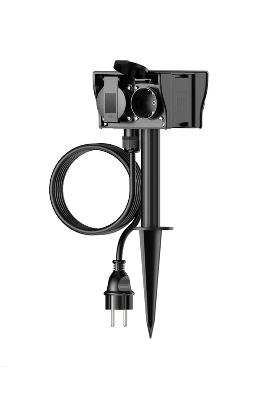 Calex Garden Receptacle - 4-way - Ground pen - 1.4m