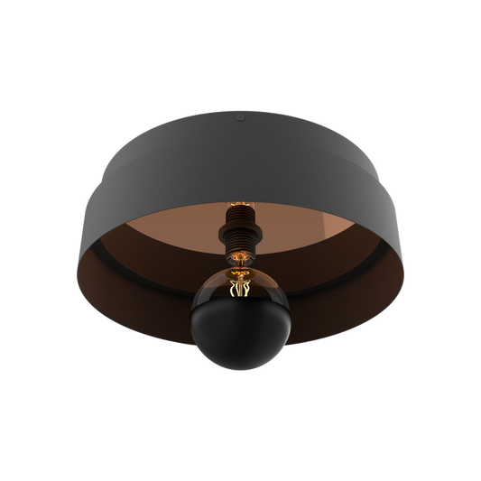 Calex Plafonniere - Mirror - Black - Diameter 30cm