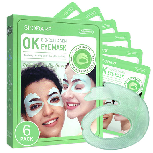 Calm Green Ok Eye Mask 6 Pairs