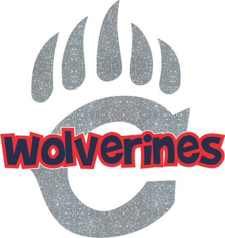 Chap Cheer Glitter Wolverines Paw Raglan