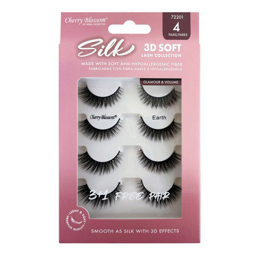 Cherry Blossom Silk 3D Soft Eyelashes 3 Pairs - ikatehouse