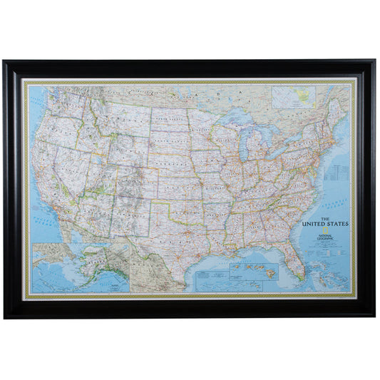 Classic United States Push Pin Map – Upscale Black