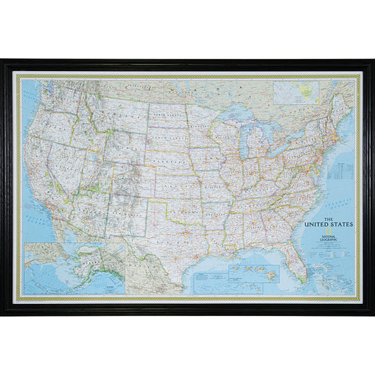Classic United States Push Pin Map – Wiltshire 440 Black