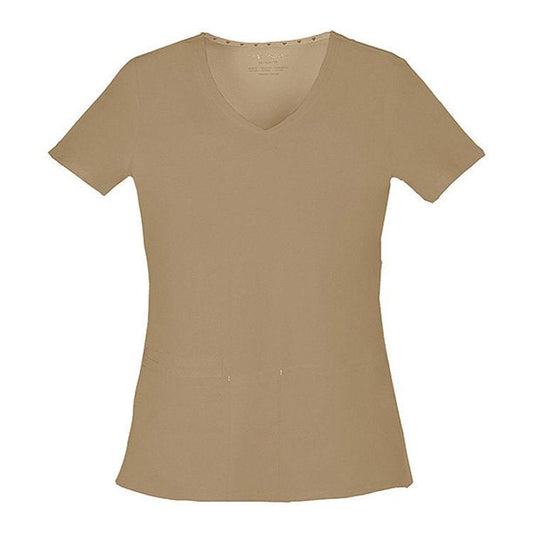 Clearance Heartsoul Khaki Shine On V-Neck Scrub Top