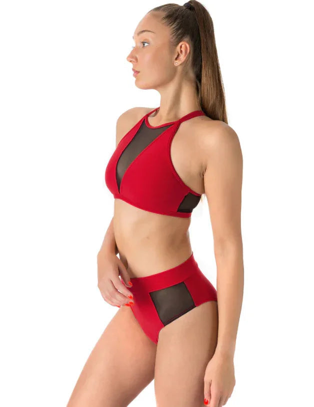 Conjunto Pole Dance Dragonfly Top Victoria con Shorts Molly malla 24/48 HRS