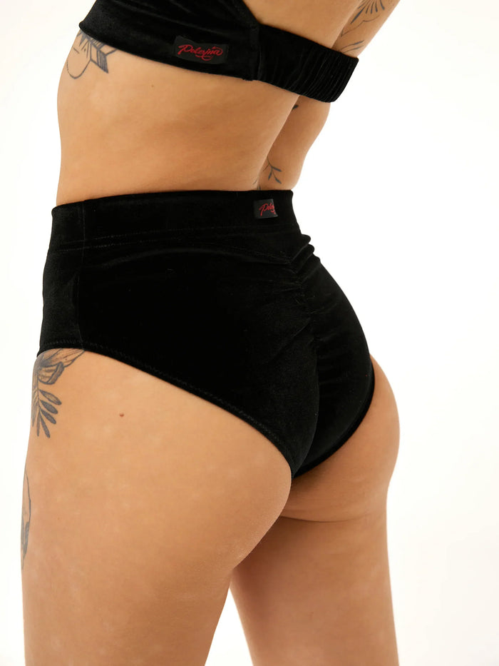 Polerina Wear Bikini Short - Terciopelo Negro