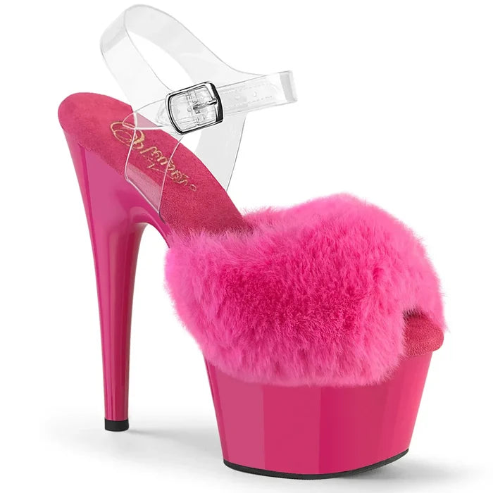 Sandalia Pleaser ADORE-708FUR 7" con Peluche – Pole Exotic
