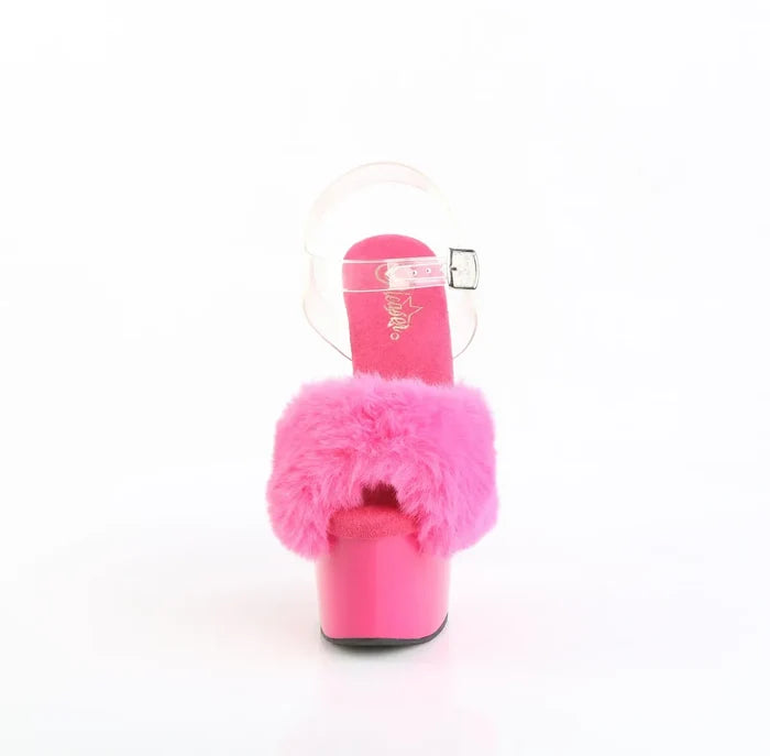 Sandalia Pleaser ADORE-708FUR 7" con Peluche – Pole Exotic
