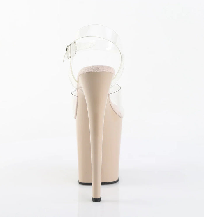 Sandalia Pole Dance Pleaser Flamingo 808 Nude 24/48 HRS