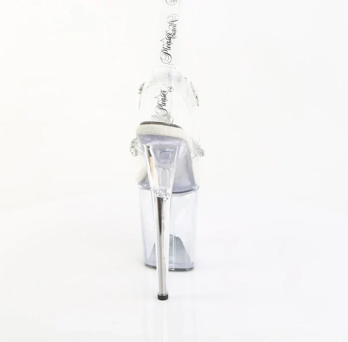 Sandalia Pole Dance Pleaser FLAMINGO-808PREM-STN Transparente 20 cm