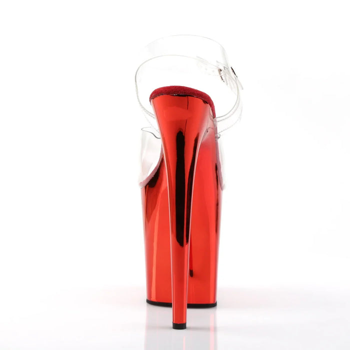 Sandalias Pleaser Flamingo-808 Cromadas Rojo 24/48 HRS