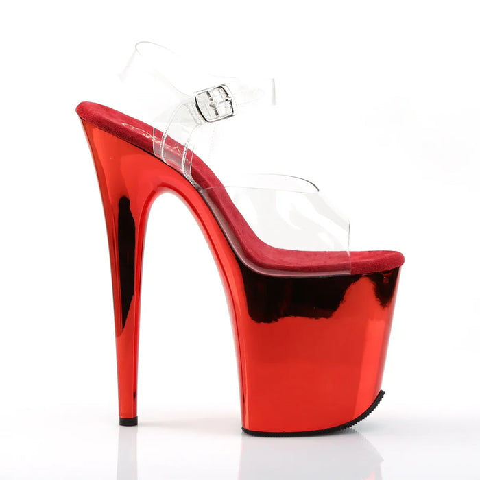 Sandalias Pleaser Flamingo-808 Cromadas Rojo 24/48 HRS