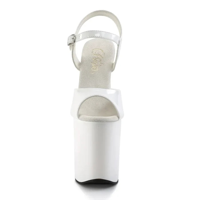Sandalias Pole Dance Pleaser Flamingo-809 – Blanco Charol