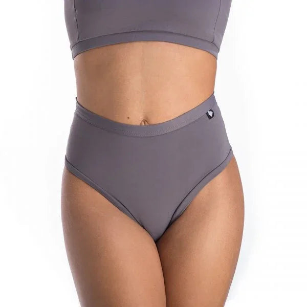 Short Poledancerka X High Leg Bottom Grey GRIS - VIVE POLE
