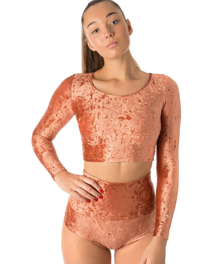 Shorts de cintura alta Betty Velvet Dragonfly
