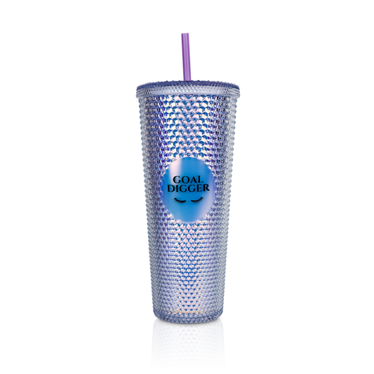 Studded Iridescent Goal Digger Tumbler (FINAL SALE)