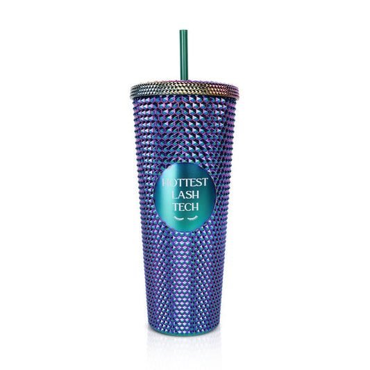 Studded Rainbow Chrome Hottest Lash Tech Tumbler (FINAL SALE)