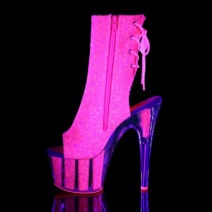 Tacones Pleaser ADORE-1018G Neon Rosa Purpurina