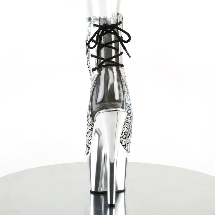 Tacones Pleaser ADORE-1018HG Plata Hologram Ostrich